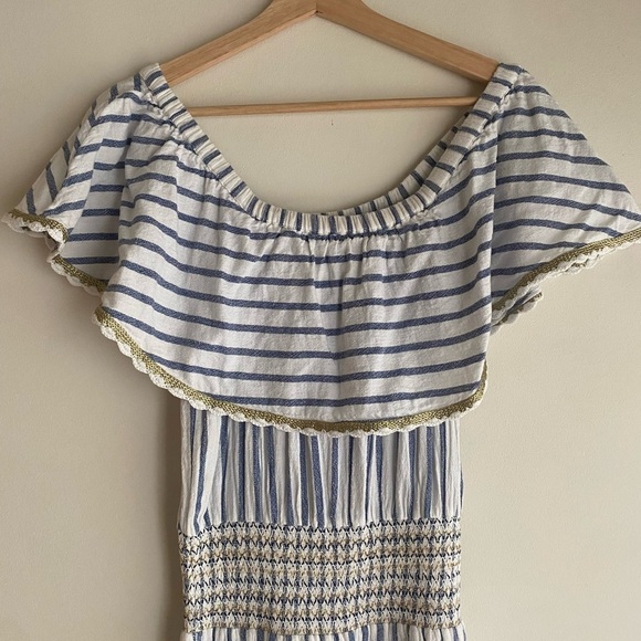 Calypso St. Barth Striped Maxi Dress - Blue and White - Picture 2 of 6